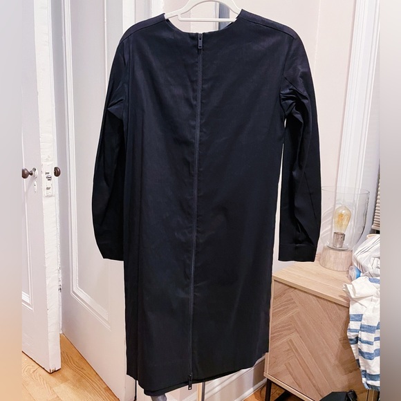 [NWT] COS Zip Back Linen Blend Black Dress | Sz 6 - Picture 2 of 6